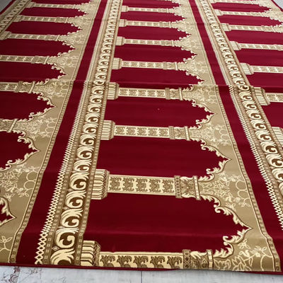Мусульманская молитва из стены в стену ковер-ролл Tapis de Priere для мечети в прямоугольной форме